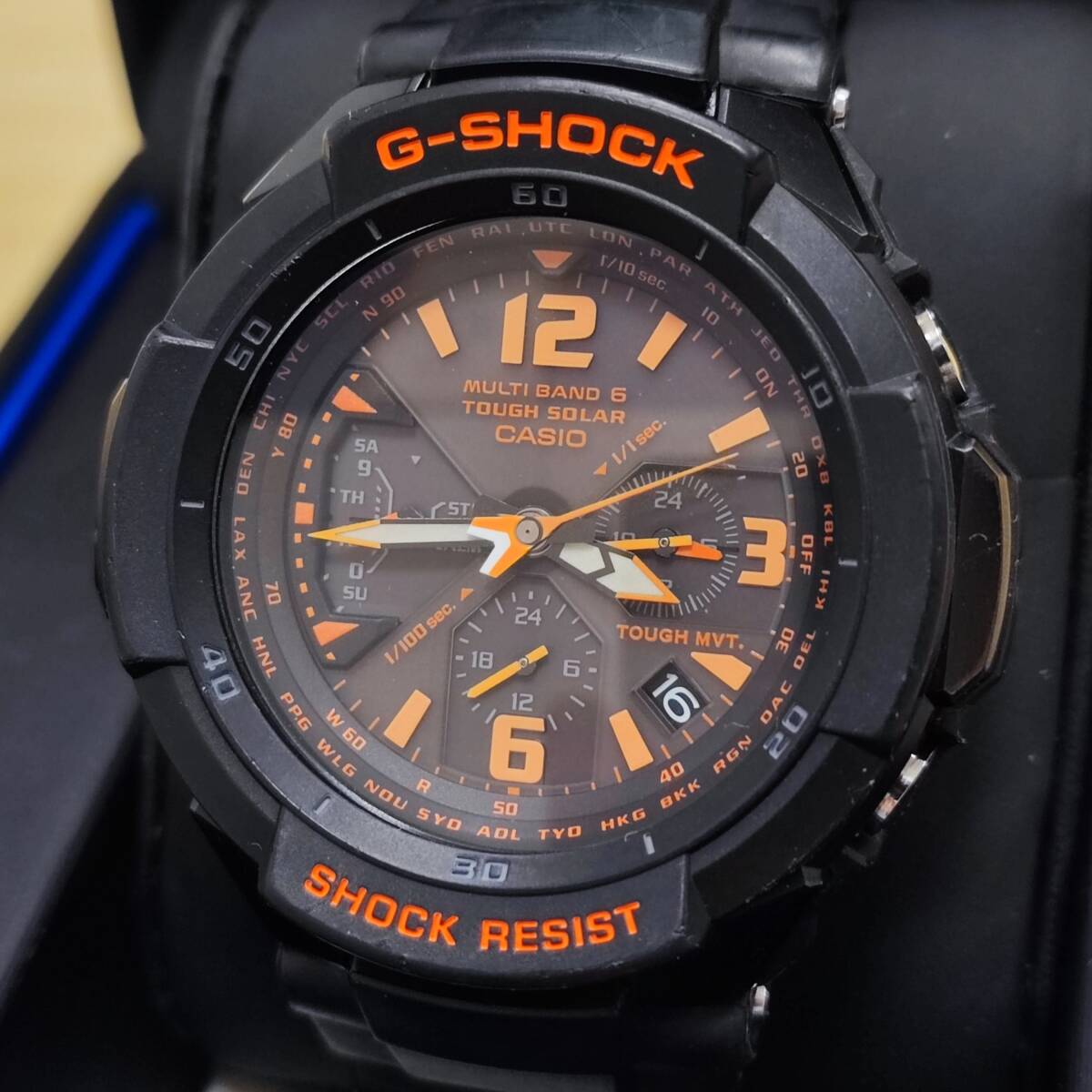 CASIO G-SHOCK MASTER OF G カシオ 電波ソーラー/電波受信確認 GW-3000B-1AJF 箱・説明書付き
