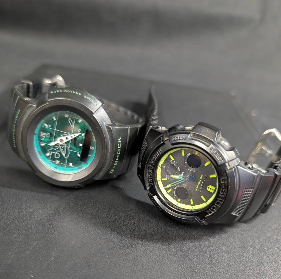 AA203 ◆CASIO G-SHOCK◆AWG -M100SLY◆◆GALAPAGOS QZ 380 AW-500D-3ET◆カシオ◆2個セット【1円スタート】コレクション
