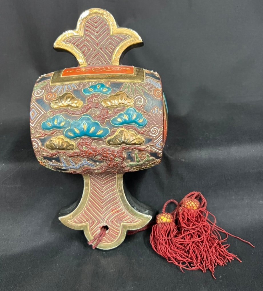 AA172 打ち出の小槌★陶磁器★房付★縁起物★オブジェ★置物★金属工芸★古美術【1円スタート】コレクション