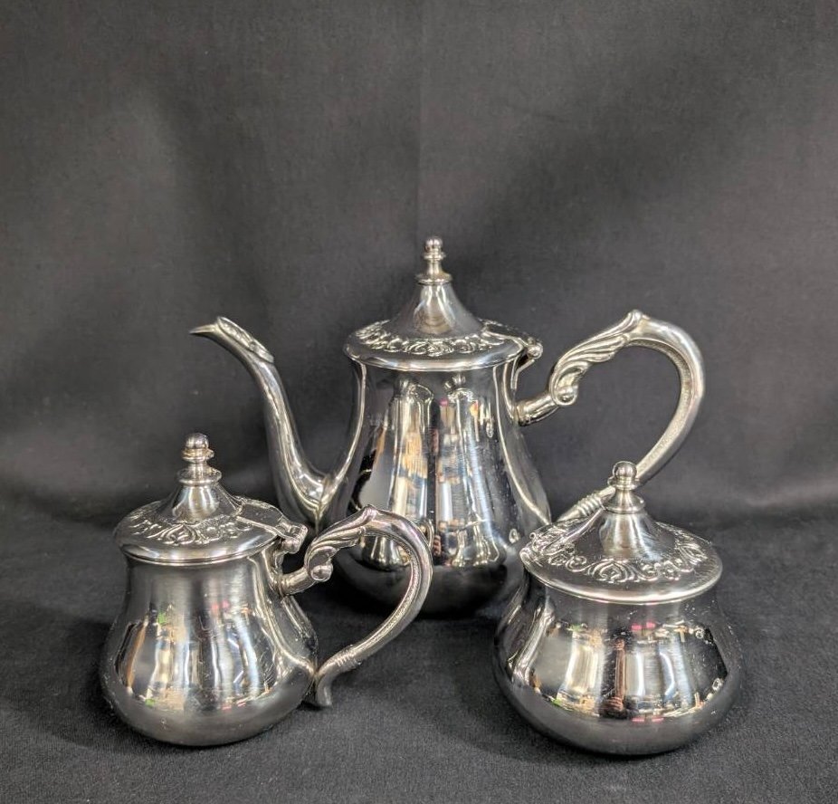 AA198◆nipponia coffee set◆ニッポニア◆コーヒーセット◆昭和レトロ◆18-8ステンレススチール◆アンティーク◆1円スタート！コレクショ