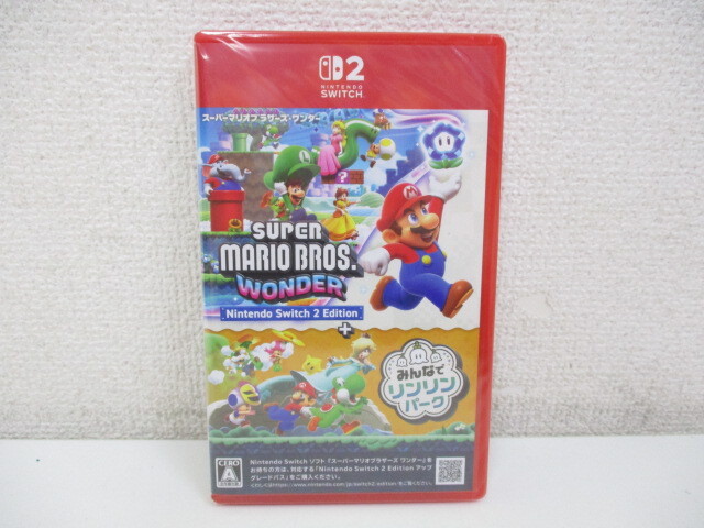 Switch2ソフト スーパーマリオブラザーズ ワンダー Nintendo Switch 2 Edition ＋ みんなでリンリンパーク 未開封品 激安1円スタート