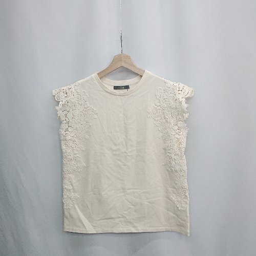 ◇ ⊂ ◎●未使用● URBAN RESEARCH ROSSO レース 袖なし カットソー サイズF アイボリー レディース E