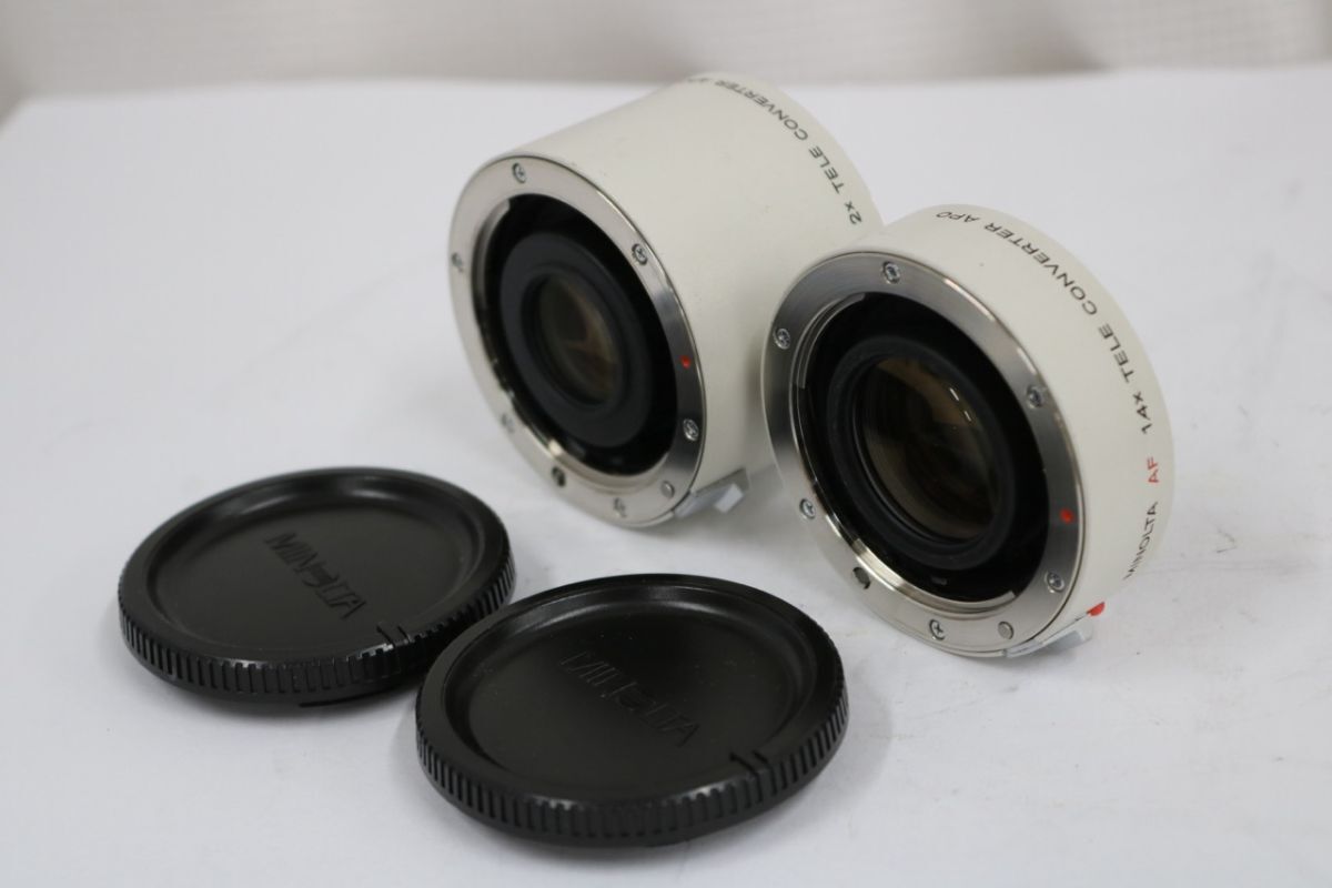 【返品保証】 【2点まとめ】ミノルタ Minolta AF TELE CONVERTER APO 1.4x 2x コンバーター e13825