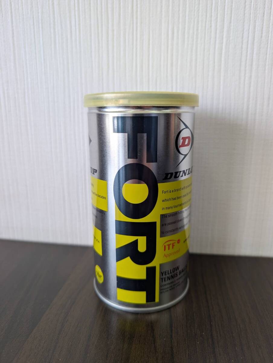 [フォート缶] DUNLOP(ダンロップ) 硬式テニス ボール YELLOW TENNIS BALLS FORT 国際テニス連盟ITF公認球×2個入り 同梱可