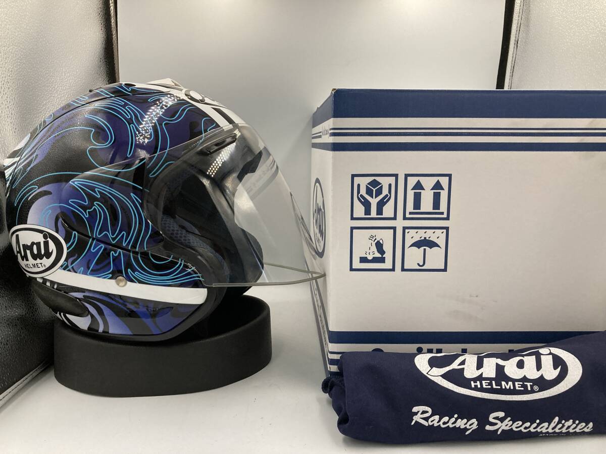 Arai アライ SZ Ram3 SZ-Ram3 SZ Ram Ⅲ RIPTIDE リップタイド ブルー 青 ジェット ヘルメット Lサイズ 程度良好!! エスゼットラム