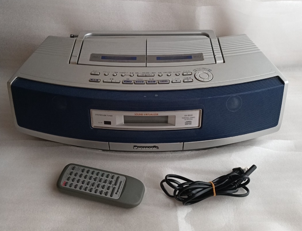 Panasonic CDラジカセ RX-ED50 ポータブルステレオCDシステム リモコン付き EUR644863 訳あり ジャンク