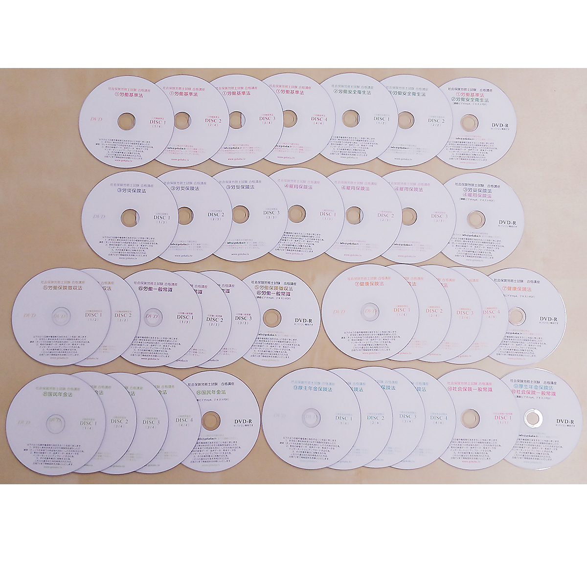 定価約8万円！2025社会保険労務士（社労士）試験 DVD講座 37枚セット☆新品☆欠品なし☆テキスト付き（PDF）☆タックやレックよりも安価