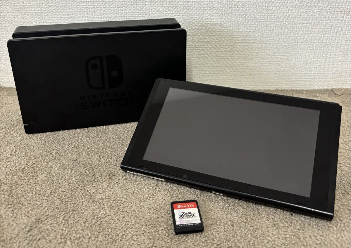 050331★任天堂/Nintendo Switch/ニンテンドースイッチ★本体(HAC-00)★ドック(HAC-007)★ソフト/大乱闘スマッシュブラザーズ★ジャンク