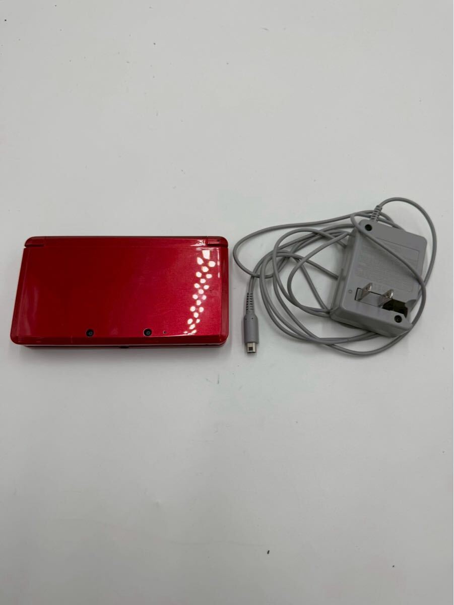 % Nintendo ニンテンドー3DS CTR-001 メタリックレッド ソフト付き