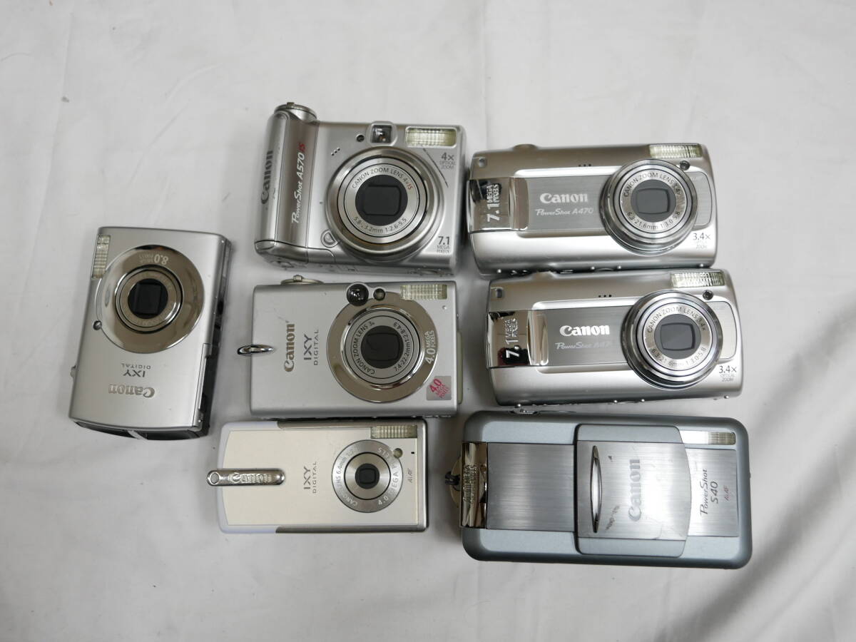 22 CANON コンデジ 7台 IXY DIGITAL powershot 400 LI A570is 910is s40 A470 A470