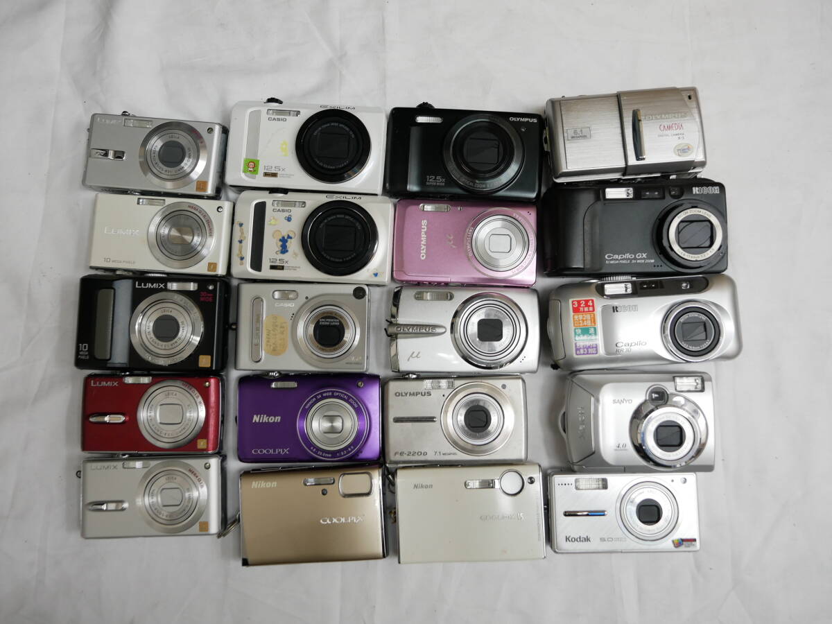 29 コンデジ20台まとめ casio exilim nikon coolpix olympus lumix kodak ricoh 