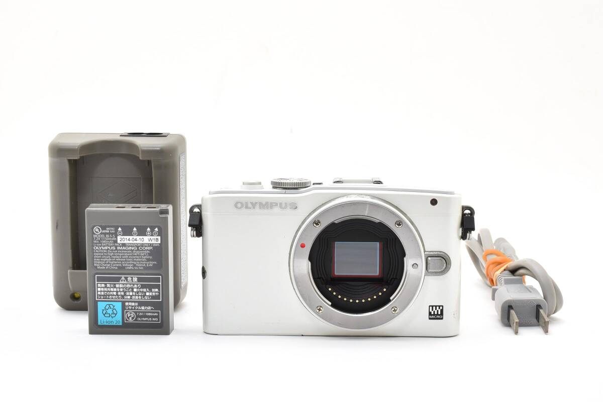 【美品】オリンパス OLYMPUS PEN Lite E-PL6 ホワイト ボディ ミラーレス一眼【動作確認済】#2912907