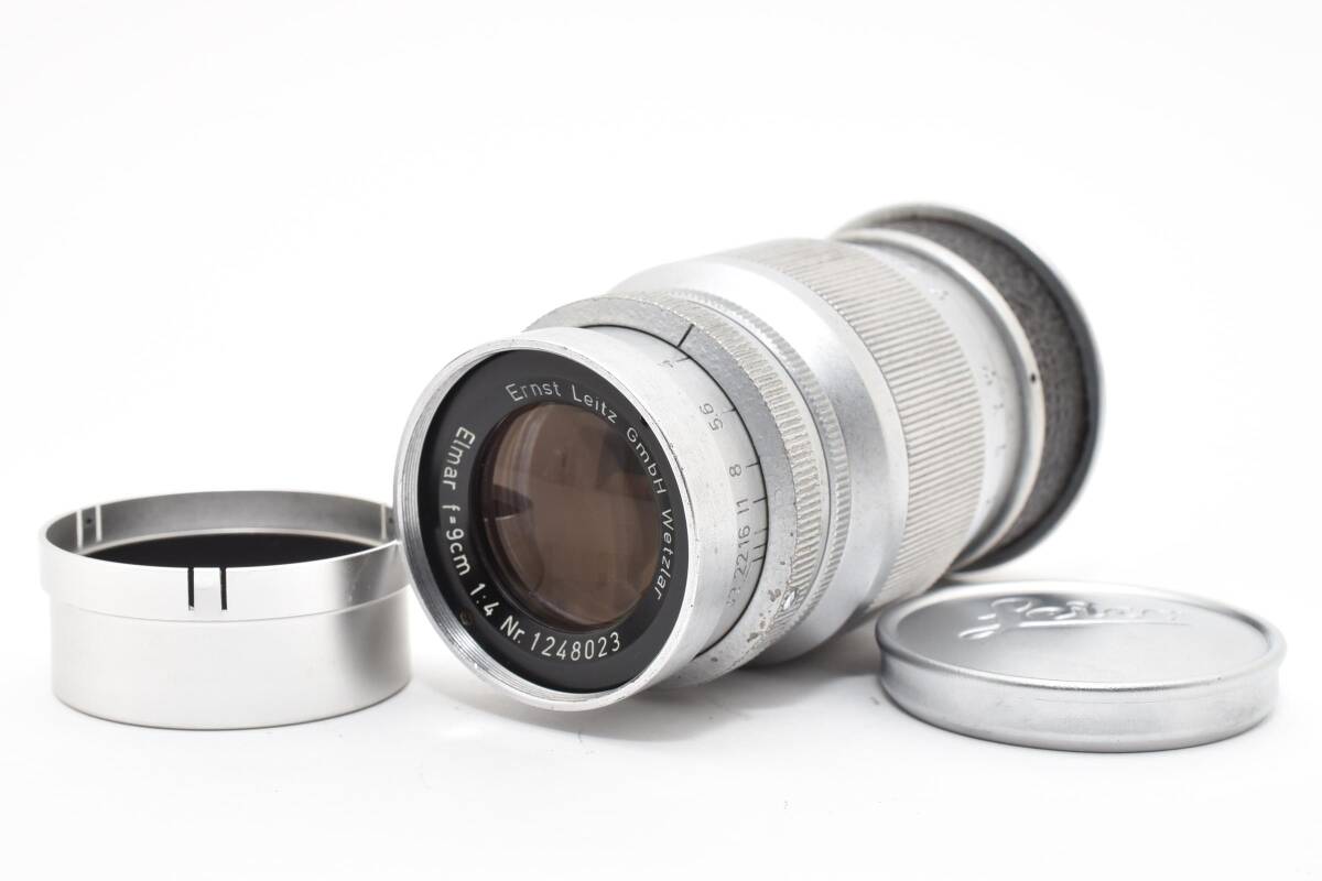 【良品】Leica Leitz エルマー Elmar 90mm F4 L39 レンズフード付【動作確認済】#2931315