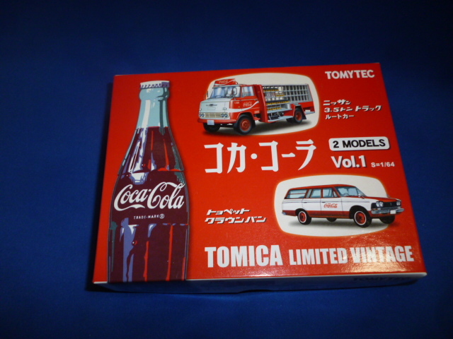 トミカ　リミテッドヴィンテージ　コカ・コーラ　2MODELS Vol.1　ニッサン 3.5トントラック ルートカー トヨペットクラウンバン