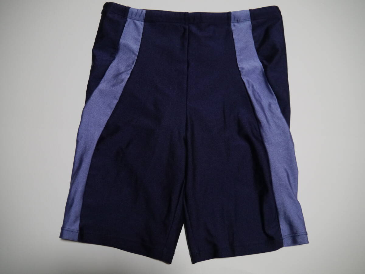 トップエース[TOPACE] 男子 水着 スイムウェア ロングトランクス インナー付 ネイビー&ブルー 紺色 サイズM 中学 高校 #B-41