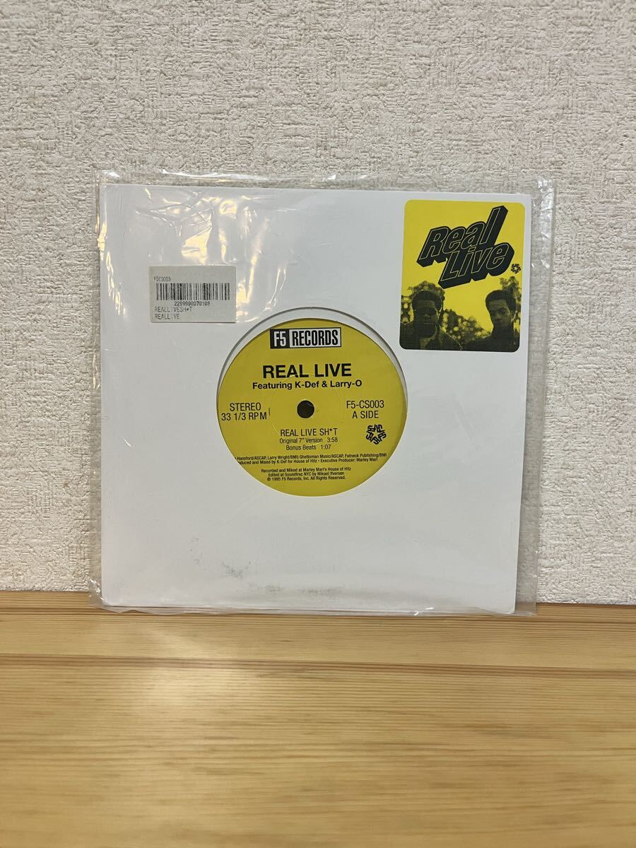 新品同様 7インチ REAL LIVE / REAL LIVE SH*T / POP THE TRUNK / CRIME IS MONEY 7inch レコード muro koco kiyo kensei k-def hip hop 