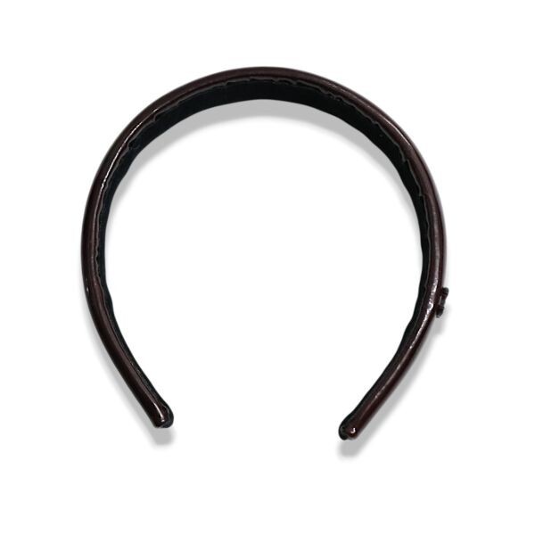 良品 ◆超レア◆ 正規品 CHANEL シャネル ヘアアクセサリー ココマーク CC ロゴ パテントレザー カチューシャ バーガンディ フランス製
