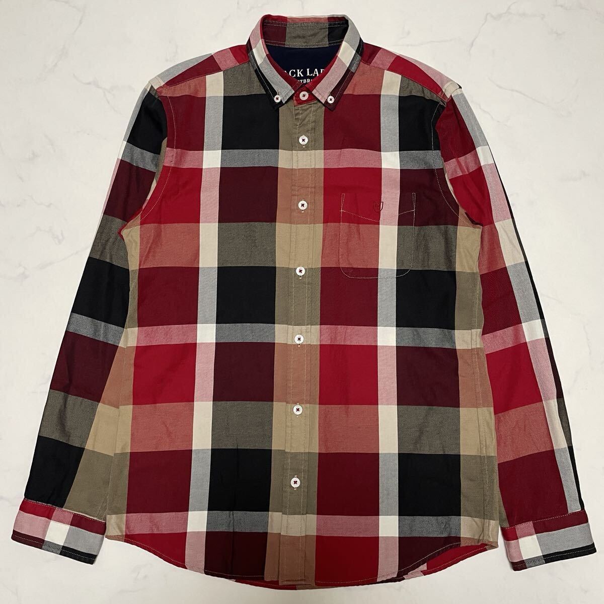 美品　BLACK LABEL CRESTBRIDGE ブラックレーベルクレストブリッジ　 CBチェック チェック 長袖 トップス 長袖シャツ　BDシャツ　2 Mサイズ