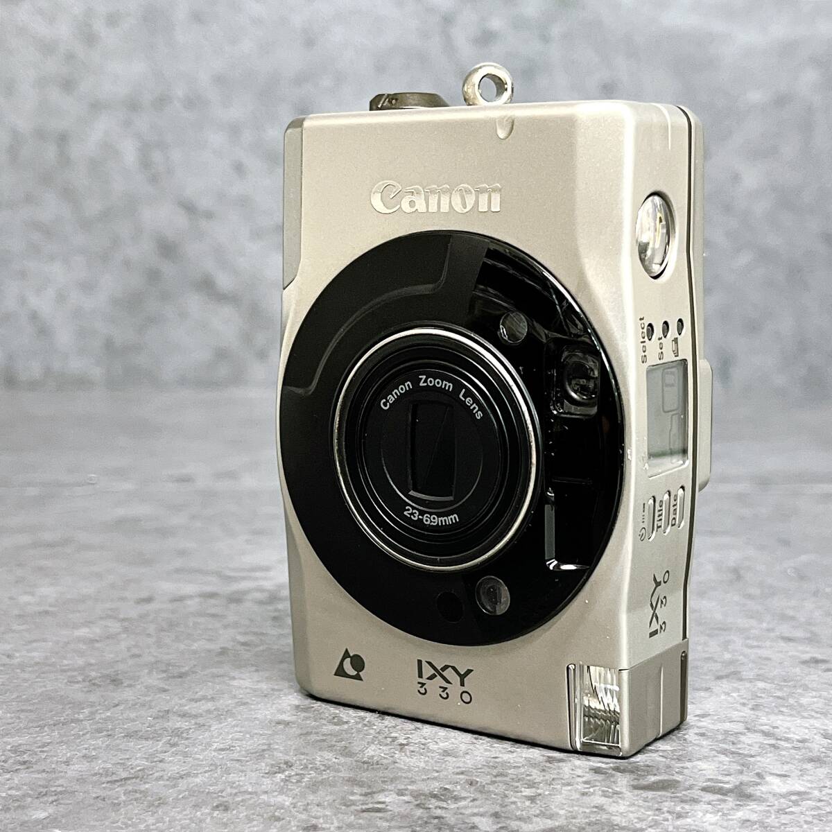 キヤノン IXY330 コンパクトフィルムカメラ シルバー 通電 レンズ開閉OK