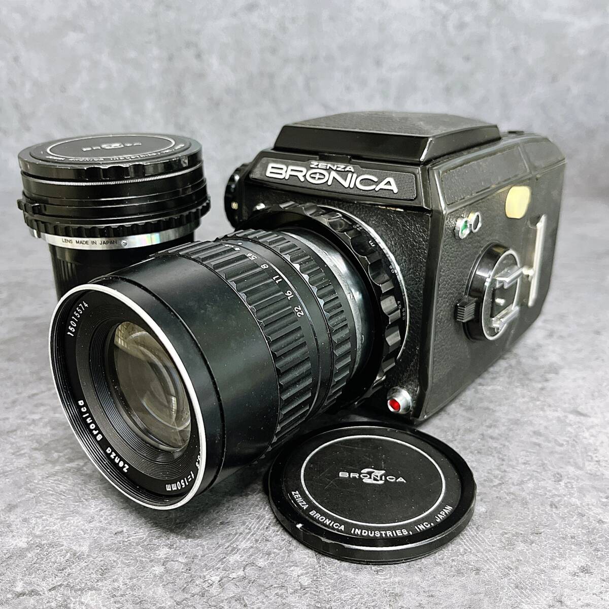 ZENZA BRONICA ゼンザブロニカ 中判カメラ レンズ2本付き（ ZENZANON 1:3.5 f=150㎜ / NIKKOR-HC 1:2.8 f=75㎜ ）