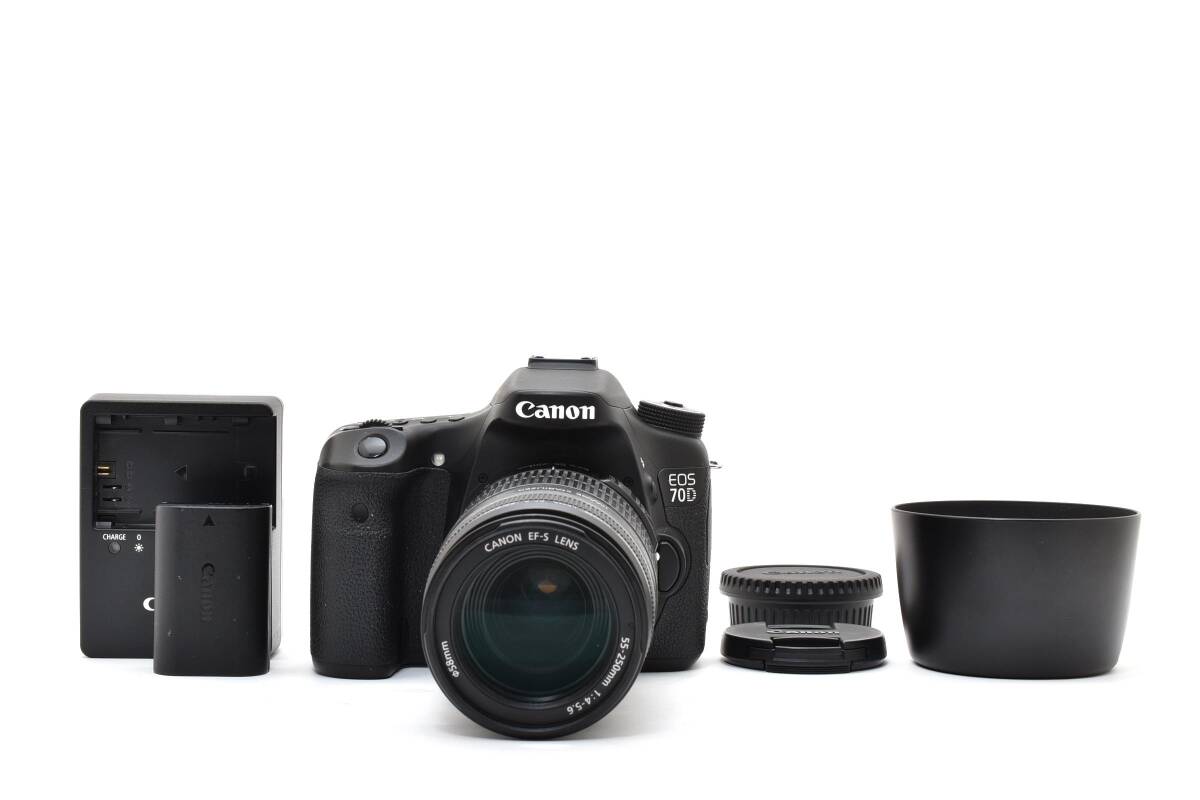 ★美品★ Canon キヤノン EOS 70D デジタル一眼レフカメラ EF-S 55-250mm 4 5.6 (5587)