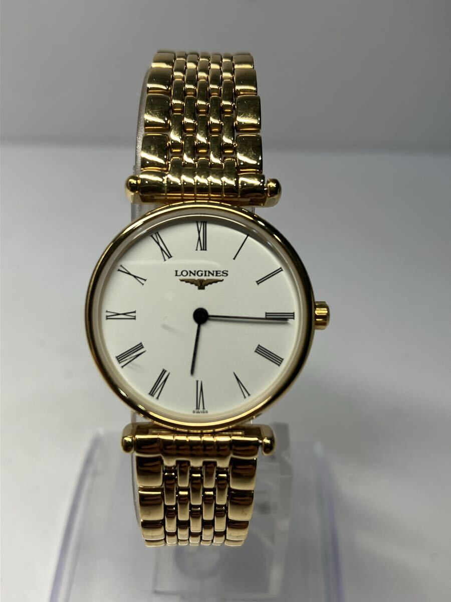 【美品、希少】ロンジン LONGINES グランドクラシック 腕時計 L4 クォーツ ホワイト文字盤 QZ l4.135.2