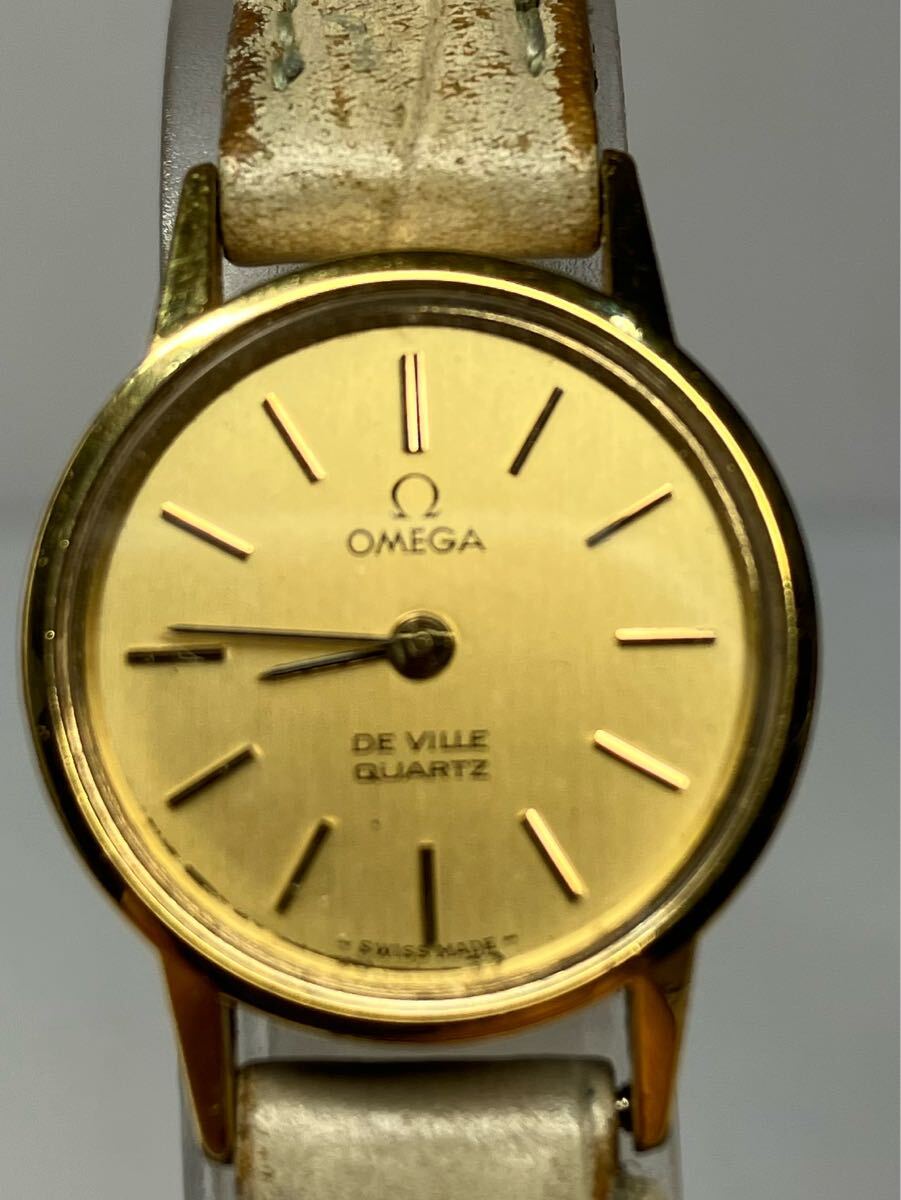 【美品、希少品】OMEGA オメガ デビル DE Ville ゴールド文字盤 手巻き 腕時計 クォーツ