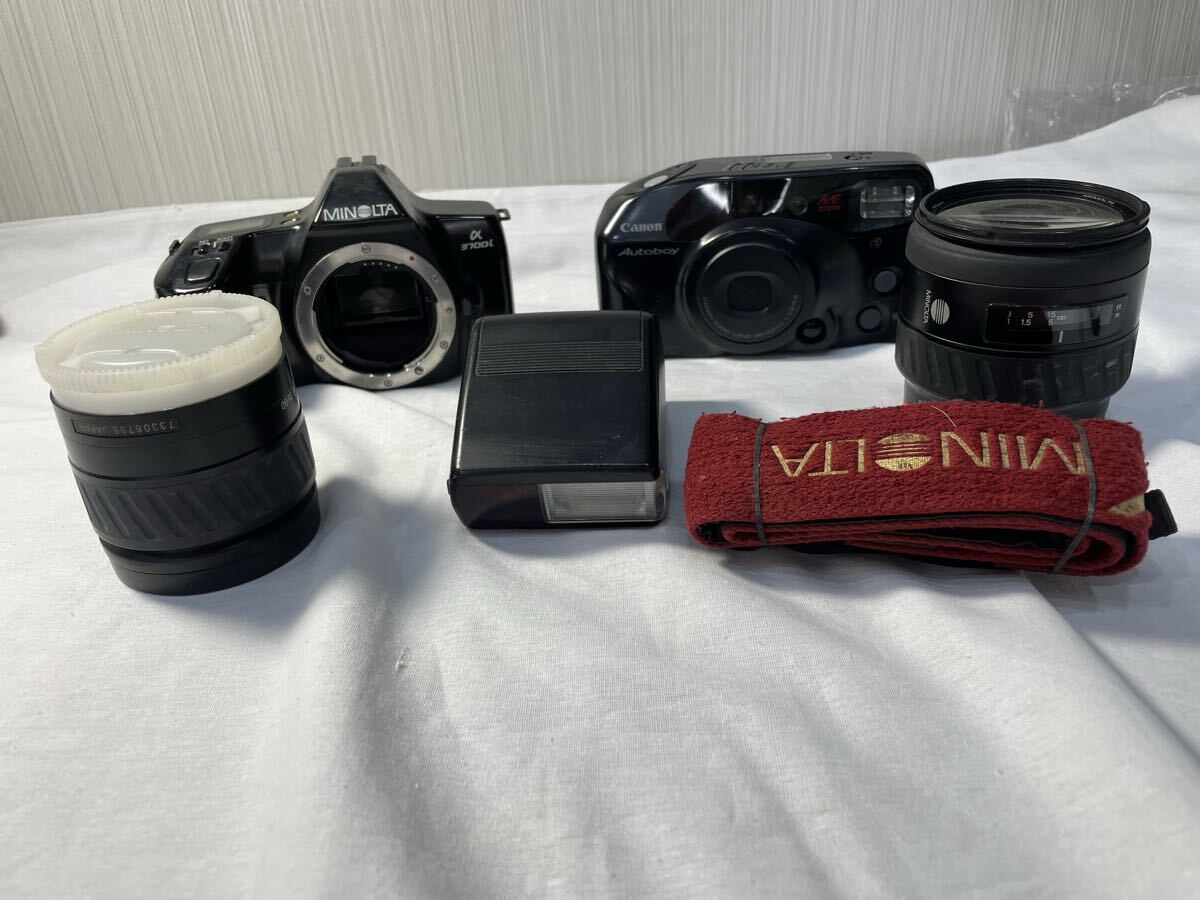 【ジャンクまとめ】MINOLTA α3700i AF ZOOM24-85n F3.5-4.5 AF ZOOM 35-80mm F4-5.6 PROGRAM 2000i Canon NewAutoboy 1円〜 【L395-B.ON】