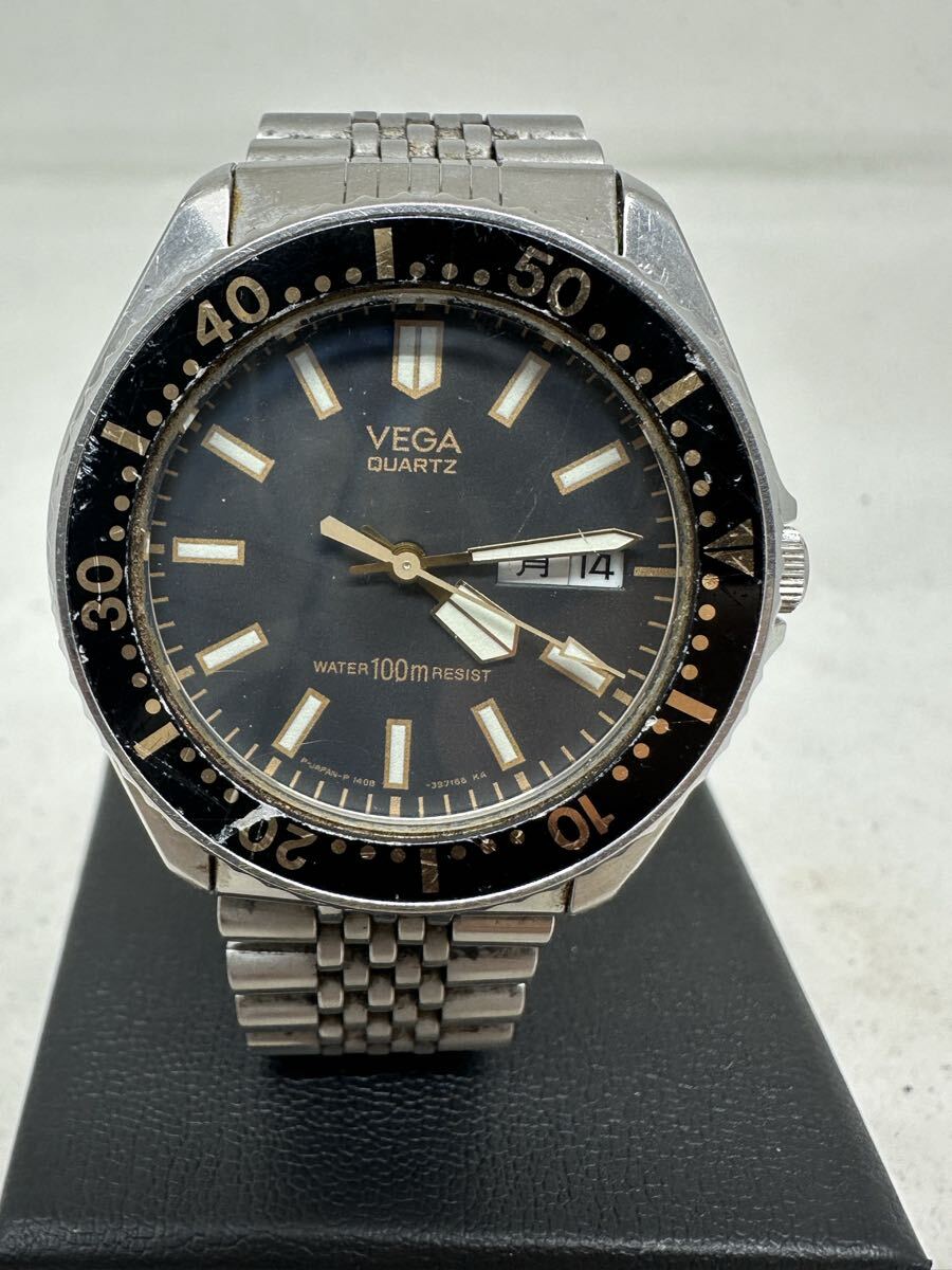 CITIZEN/シチズン VEGA 1408-394551 ヴィンテージ ダイバータイプ クォーツ腕時計 ジャンク品 1円〜【L361.YUB】 