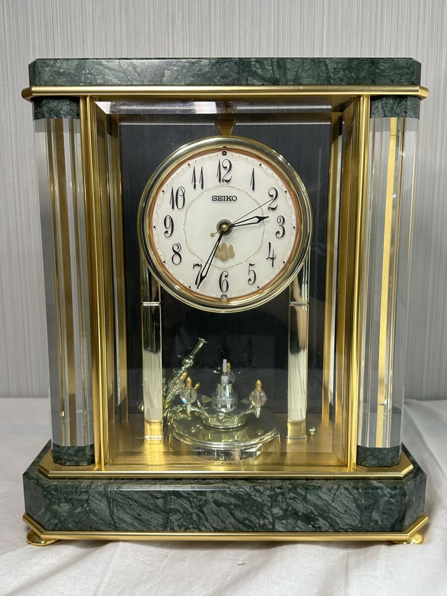 【希少品】SEIKO/セイコー HW926G 高級電波置時計 ジャンク品 1円〜【L458.YUB】 