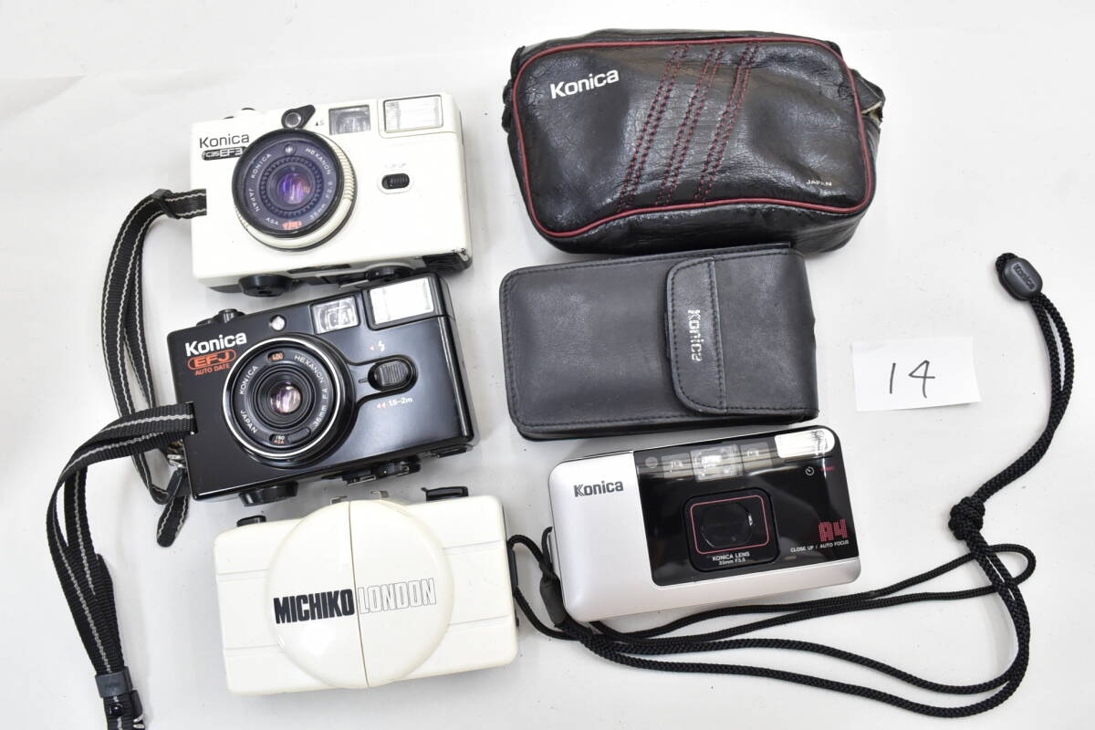 【14】 KONICA C35 EF3/KONICA EFJ/KONICA A$/MICHIKO LONDON フィルムカメラ 光学機器