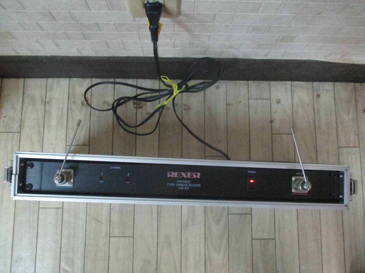 REXER/レクサー ツインワイヤレスレシーバー VXR802 ラック付き 中古ジャンク品 