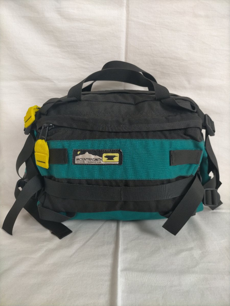 90s USA製 ビンテージ MOUNTAIN SMITH 白山タグ マウンテンスミス ツアーパック ブラック×グリーン ★オールドアウトドア