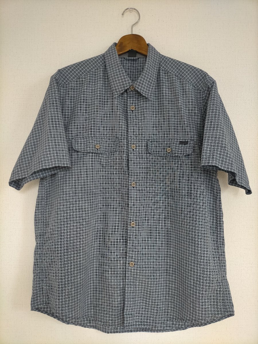 状態良好 ビッグサイズ mont bell モンベル WIC.ライト ハーフスリーブシャツ Men's size-XL 1104908 ★アウトドアキャンプ登山キャンプ