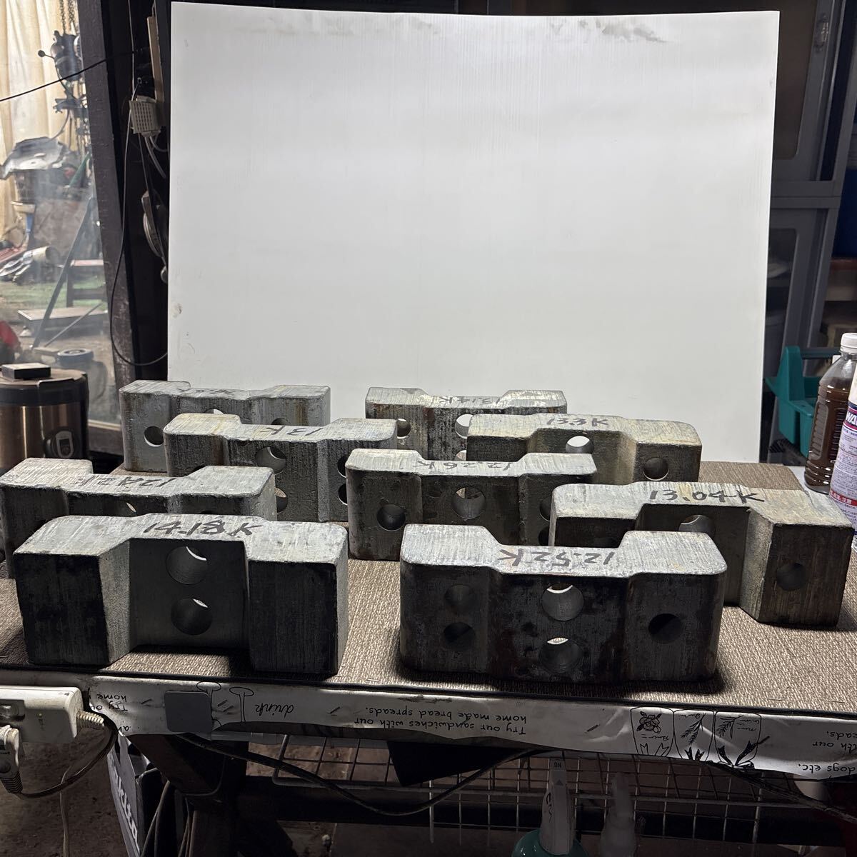 中古ウエイト、トラクターや、重機や、何かのおもしに、おもり、