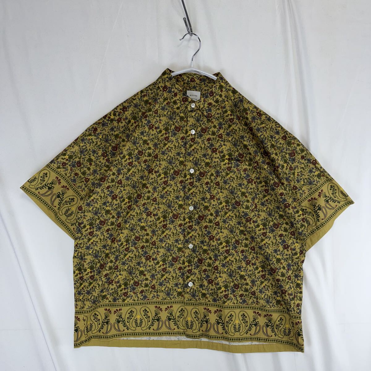 美品 MISTERGENTLEMAN flower paisley box S/S shirts Mr.GENTLEMAN ミスタージェントルマン フラワー ペイズリー 花柄 半袖シャツ M