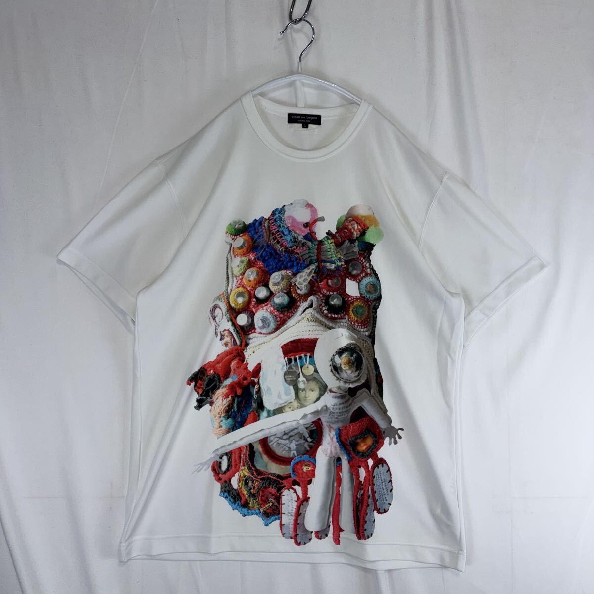 希少 美品 18SS COMME des GARCONS HOMME PLUS MONA LUISON コムデギャルソンオムプリュス 半袖Tシャツ グラフィック ホワイト 白 L 名作