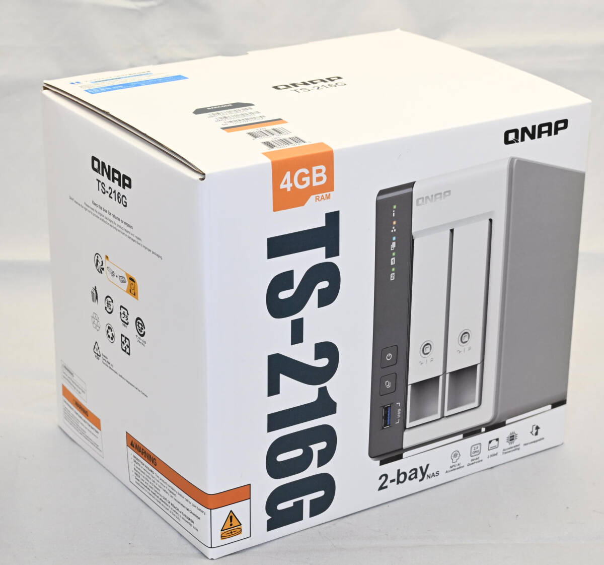 未使用 NASケース QNAP TS-216G 4GB 2ベイ