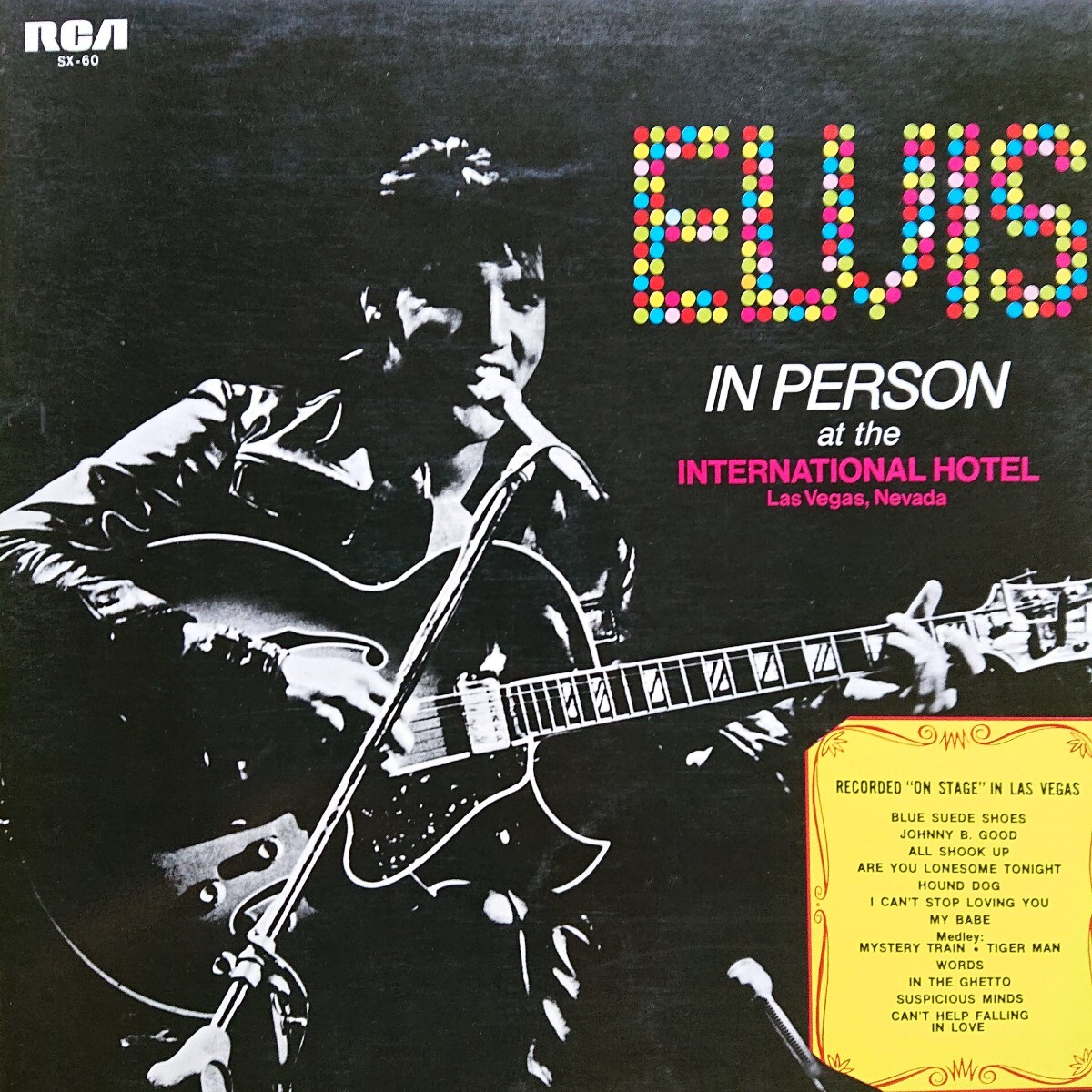 LP /エルヴィス ・プレスリー〈IN PERSON〉 ラスベガス ・インターナショナル・ホテルに於ける実況 録音☆5点以上まとめて（送料0円）無料