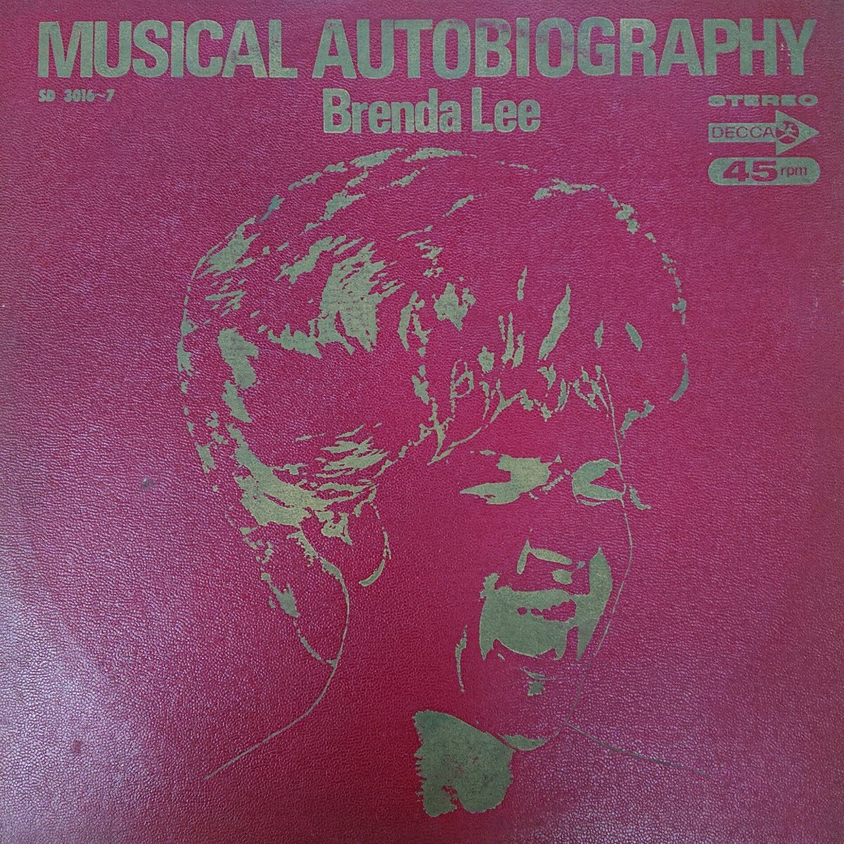 2LP(45rpm)/ ブレンダ・ リー 〈音楽 自叙伝= 1、2〉 ジャケット 経年の古さ有