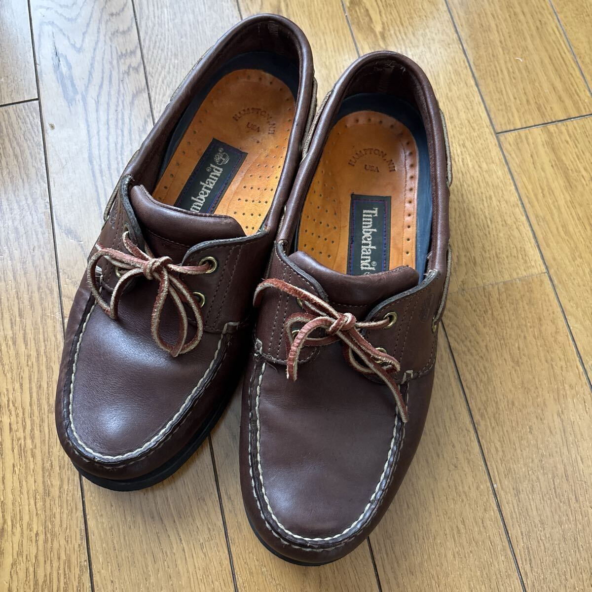 ティンバーランド デッキシューズ Timberland レザー ブラウン　サイズ9 27cm USA製