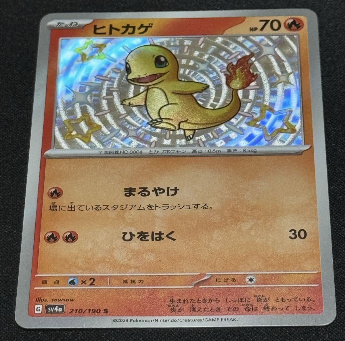 ポケモンカード ヒトカゲ S シャイニートレジャーex 210/190 SV4a