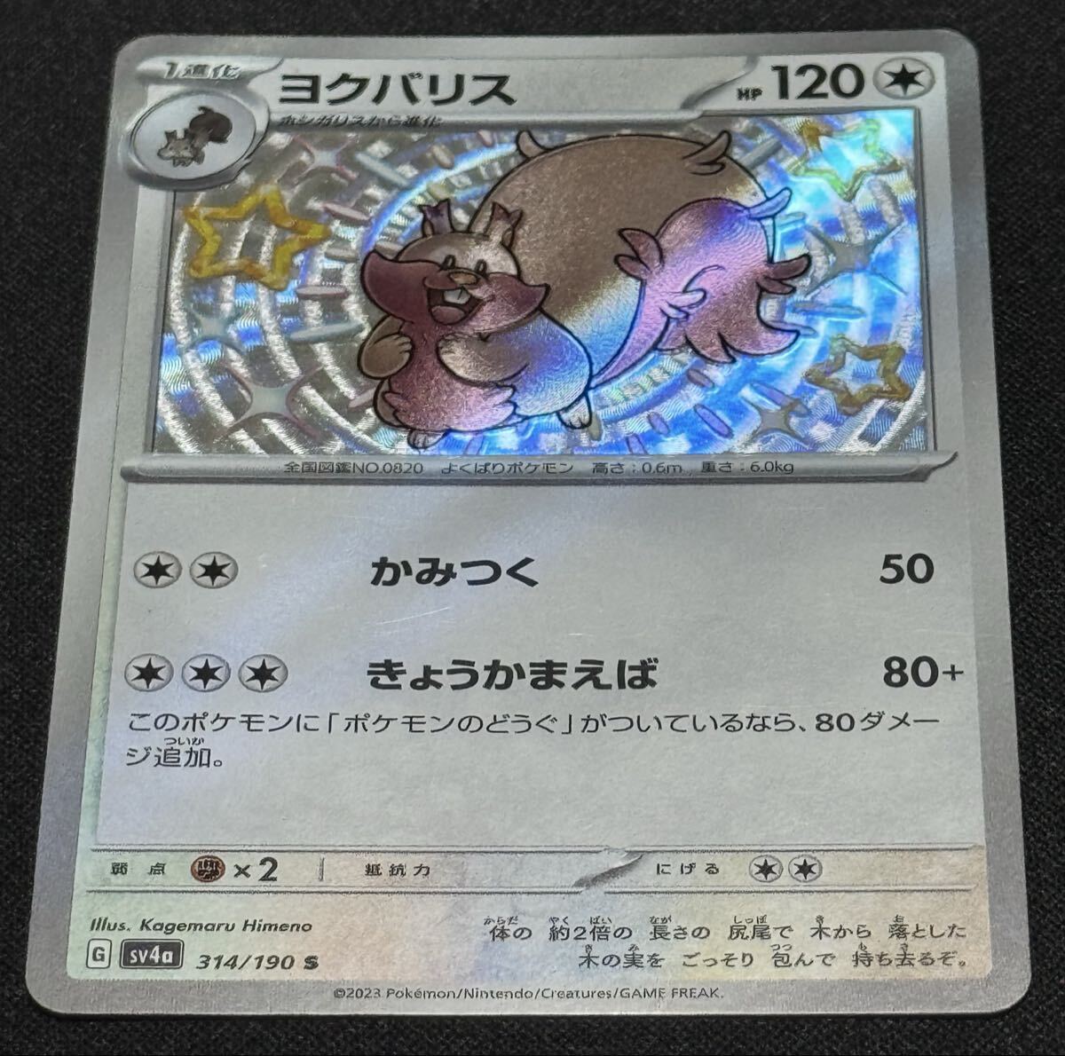 ポケモンカード ヨクバリス S SV4a 314/190 シャイニートレジャーex