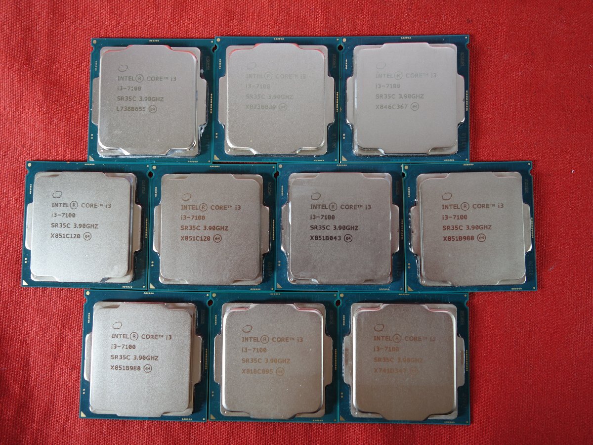 Intel　Core i3-7100 【BIOS確認済】 中古 CPU 合計10個セット 【10日間保証】 PH260603-31