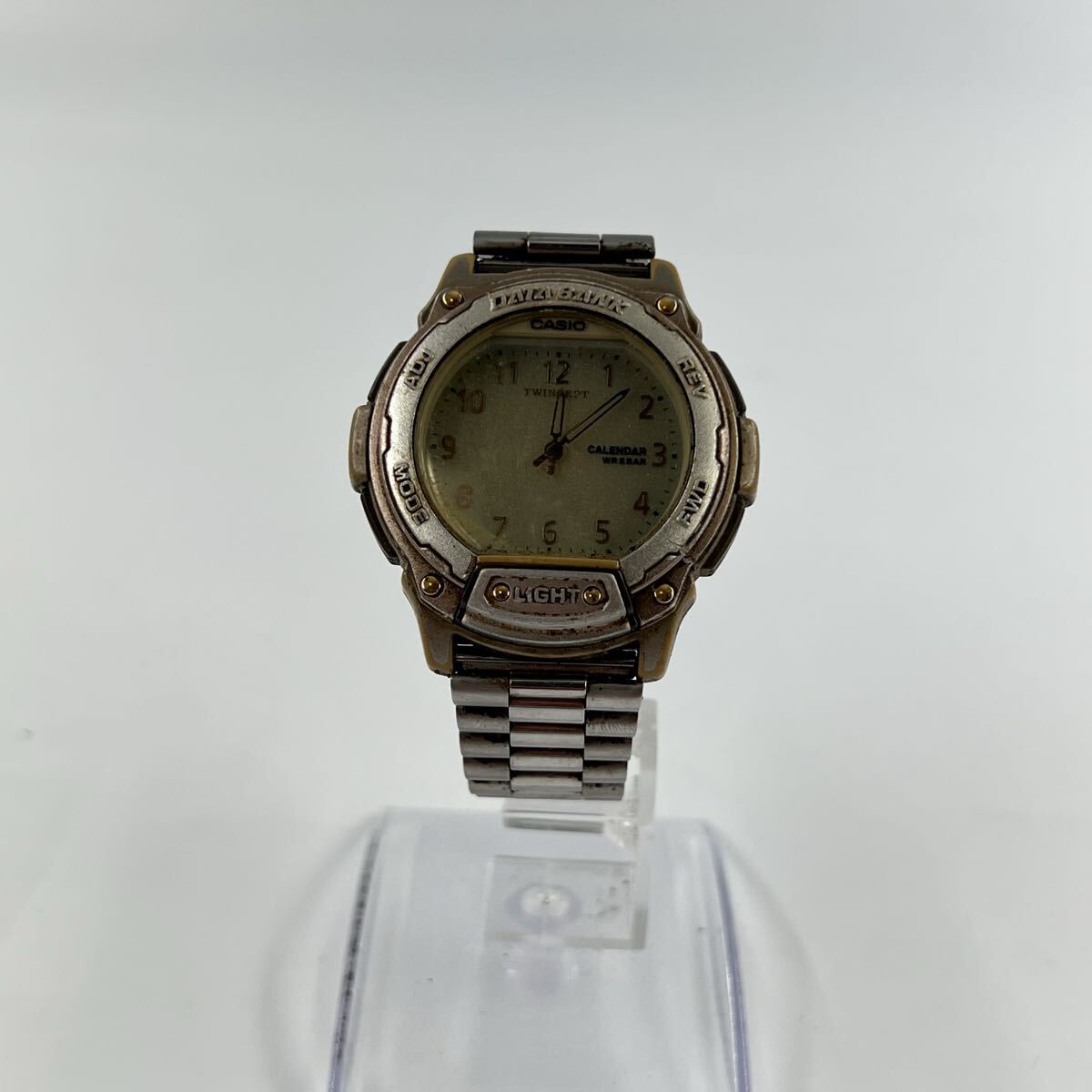 H5【1円〜スタート！説明必読 直接引取無】CASIO カシオ TWINCEPT ツインセプト ABX-64 クォーツ データバンク アナデジ