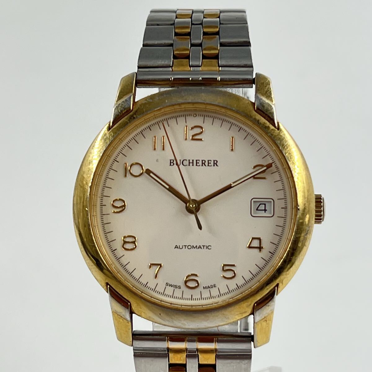 H5【1円〜スタート！説明必読 直接引取無】BUCHERER ブフェラ 自動巻き オートマ 2824.901 デイト コンビカラー 腕時計