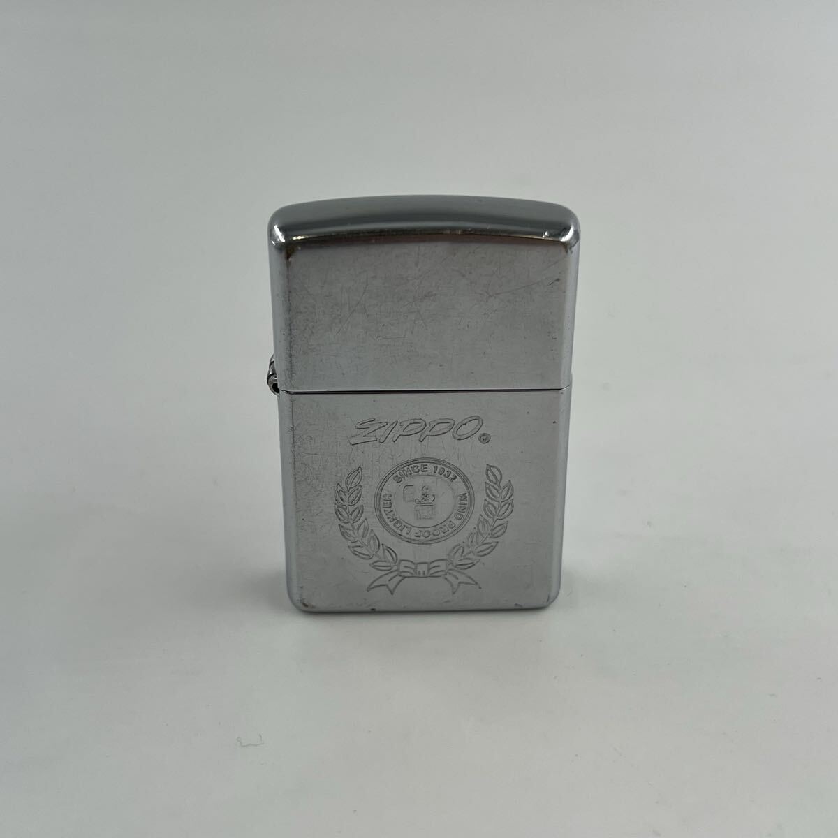 HH5【1円〜スタート！着火確認済 説明必読 直接引取無】 Zippo ジッポ オイルライター 月桂樹ロゴ ビンテージ