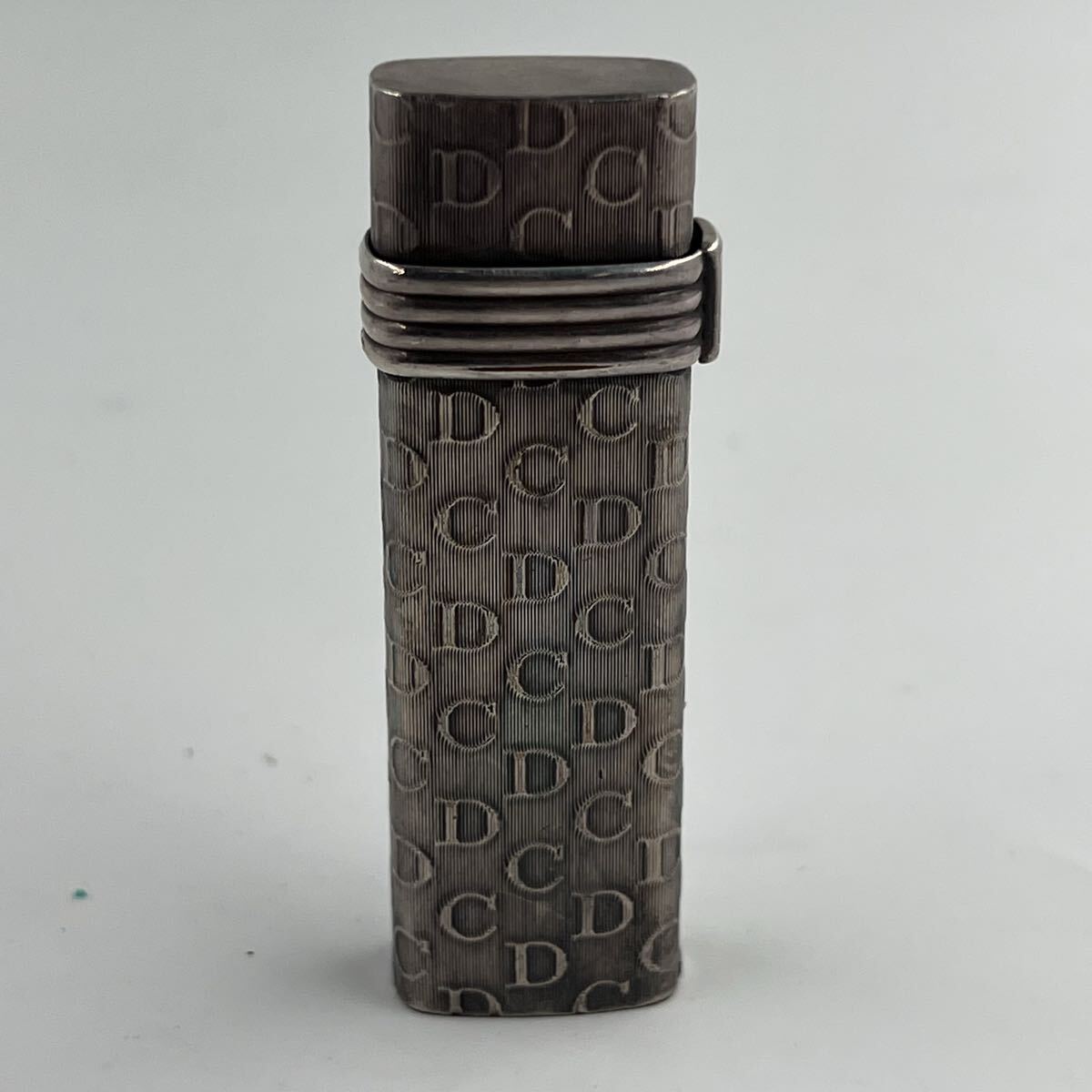 HH5【1円〜スタート！着火確認済 説明必読 直接引取無】Christian Dior ディオール ガスライター シルバーカラー CDロゴ 喫煙グッズ
