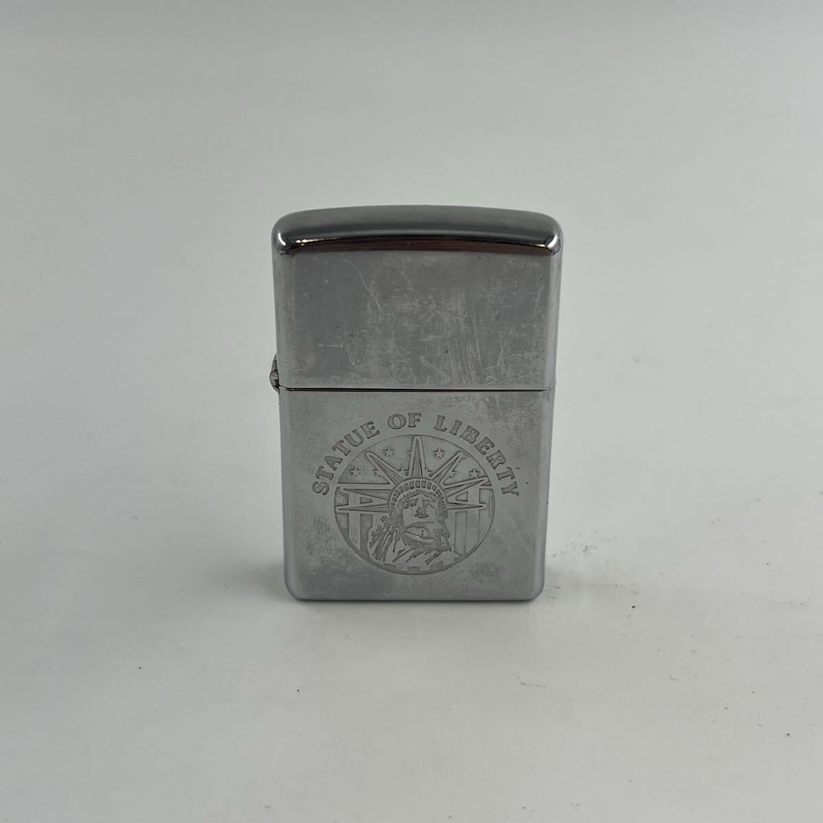 G5【1円〜スタート！火花確認済 説明必読 直接引取無】 Zippo ジッポ オイルライター STATUE OF LIBERTY 自由の女神 ロゴ