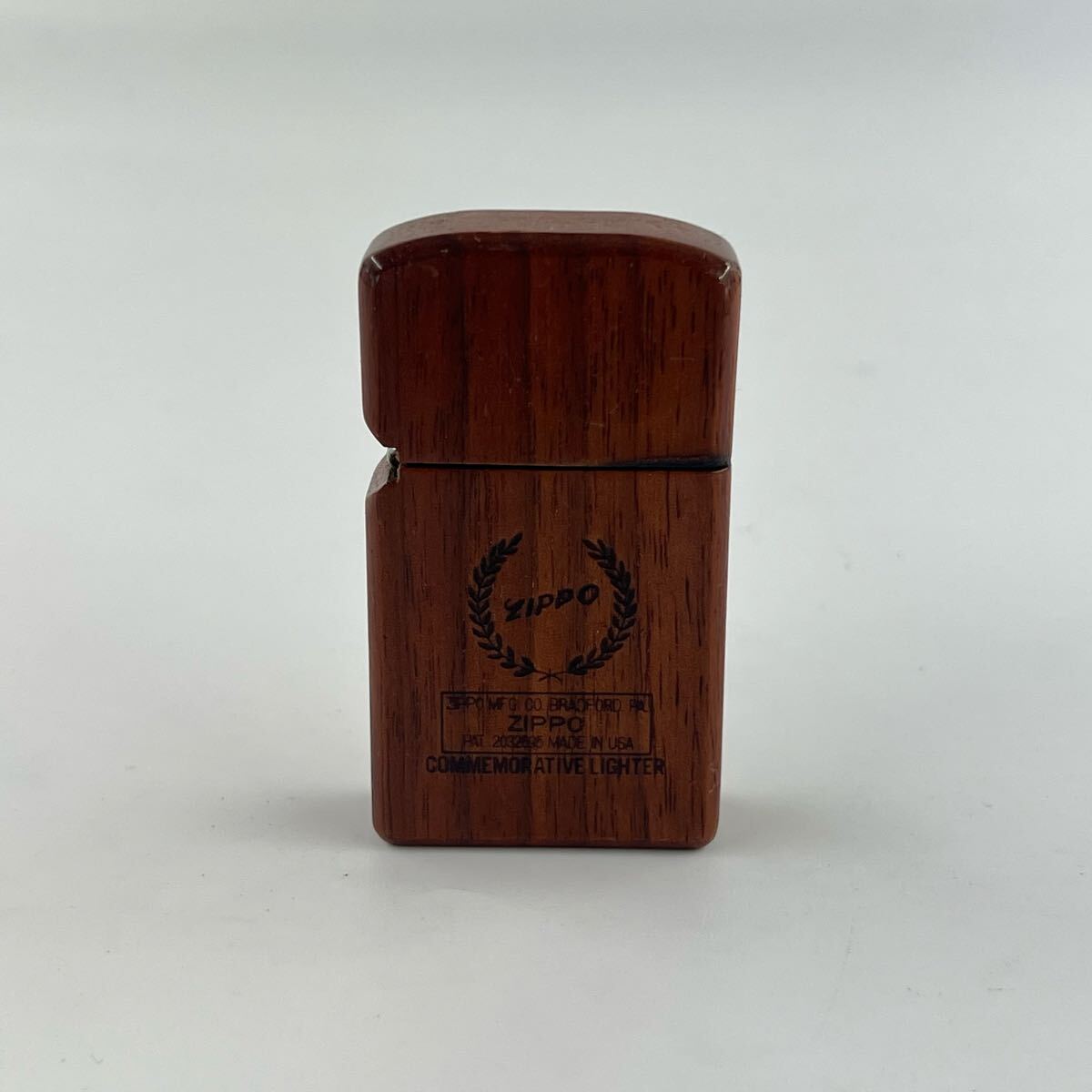 G5【1円〜スタート！火花確認済 説明必読 直接引取無】 Zippo ジッポ オイルライター 月桂樹 木製 カバー ウッド 